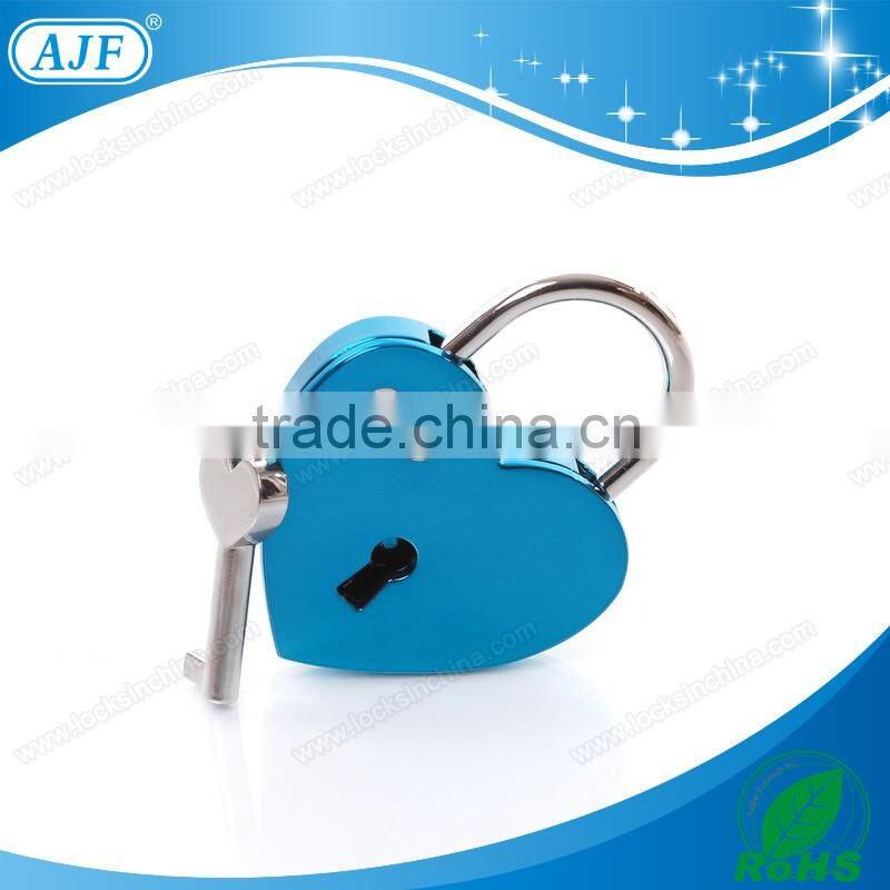TUV passed AJF 2016 the newest popular product of shiny white color wish love heart lock,Liebesschloss,cadenas