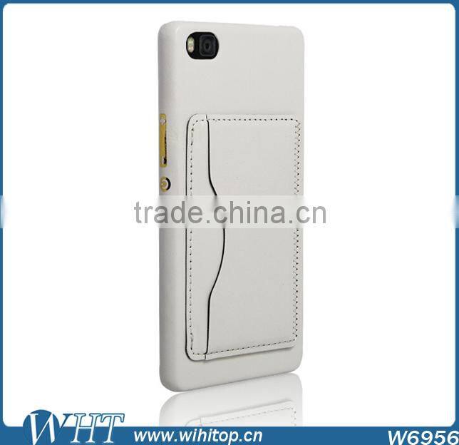 Cardholder Leather Back Cover Case for Huawei P8