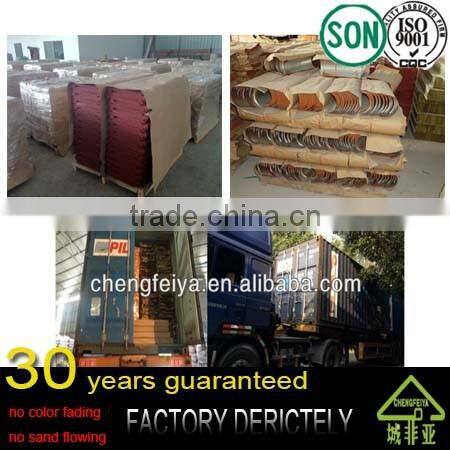 real factory hot selling new model shingle shape natural black sand coated metal roof tile