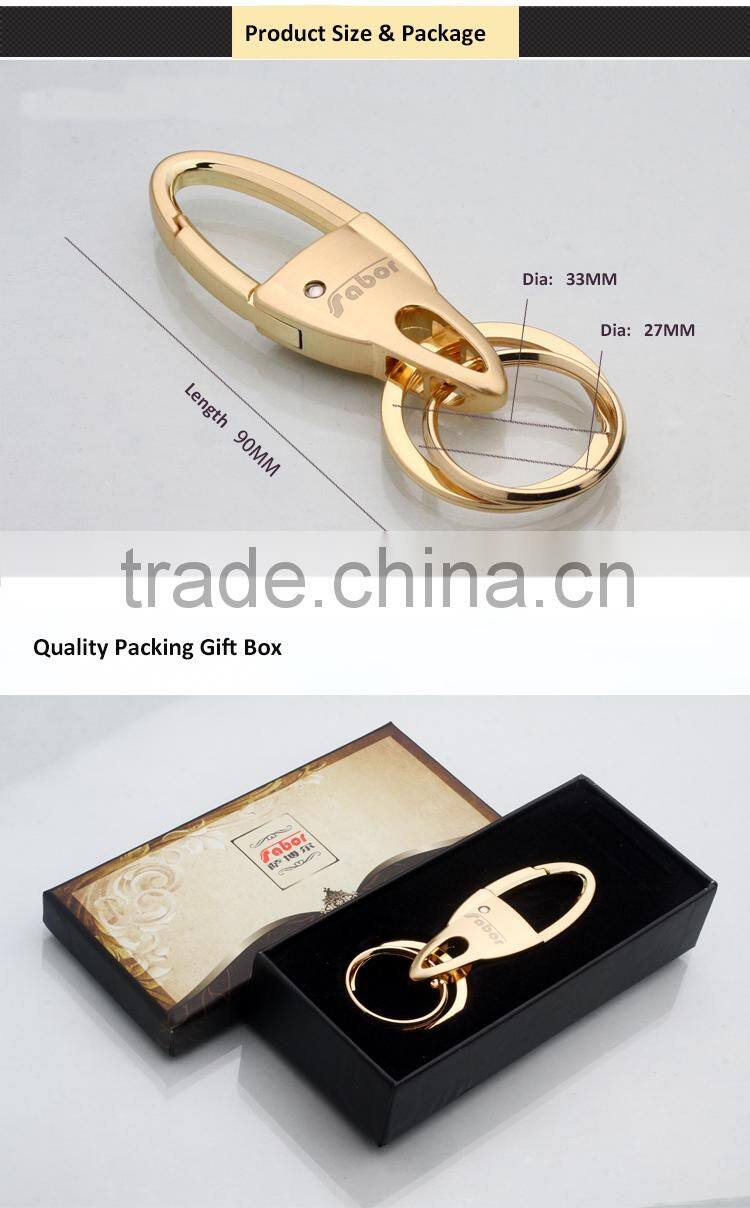 Whole Gold Plating Decorative Metal Key Chain