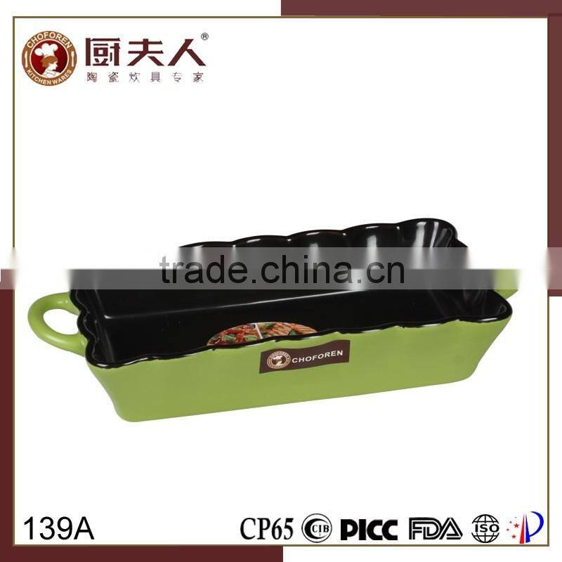 HEAT RESISTANCE CERAMIC RETANGULAR BAKING PLATE