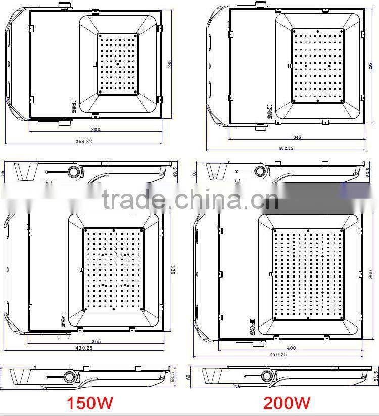 New Ultrathin slim 10w 20w 30w 50w 100w 150w 200w outdoor IP65 led flood light