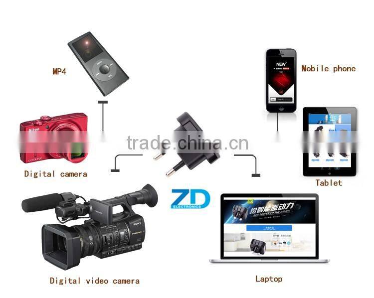 US 2 pin plug universal travel power adaptor