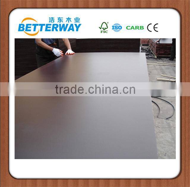 Betterway 18mm black/brown/phenolic film faced plywood/shuttering plywood/panel/formwork concrete laminated Marine plywood