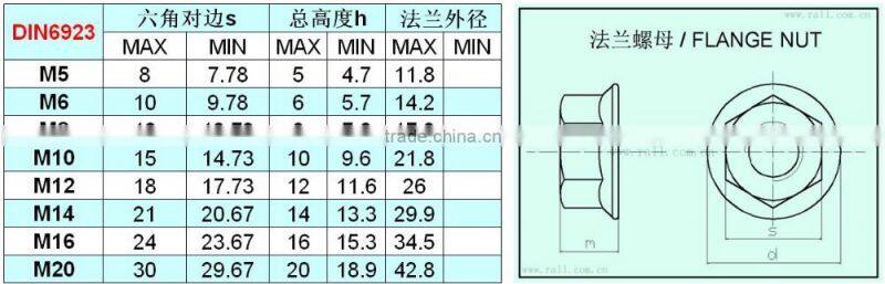 DIN6923 Flange Nut / Hex Flange Nut