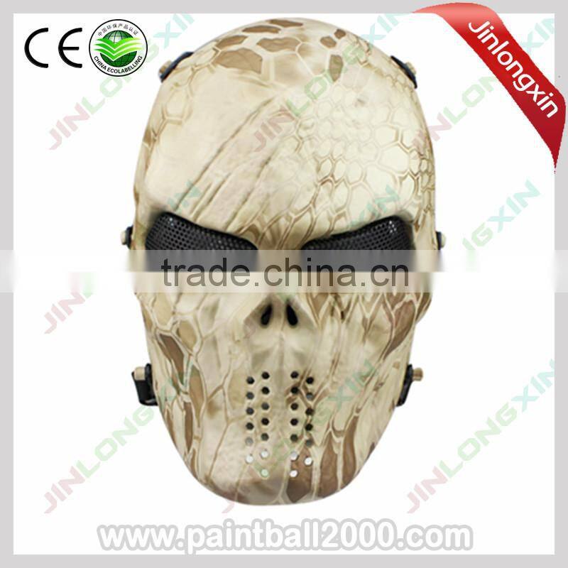 Hot Metal Mesh Skull Skeleton Full Face Protection Airsoft Mask