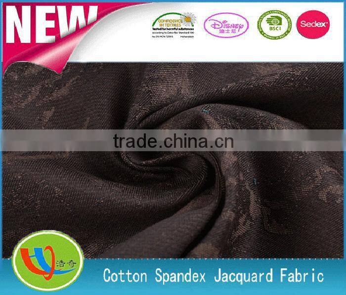 cheap China hot yarn dye cotton jacquard spandex fabric
