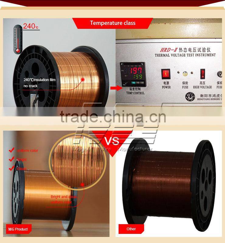 200 Class Polyamide-imide Double Coated Ultra Fine Self-Bonding Rectangular Enameled Copper Wire For Air Condition
