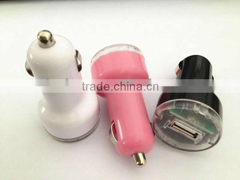cheap price Wholesale Universal DC1A output Dual USB Car Charger for iphone tab.