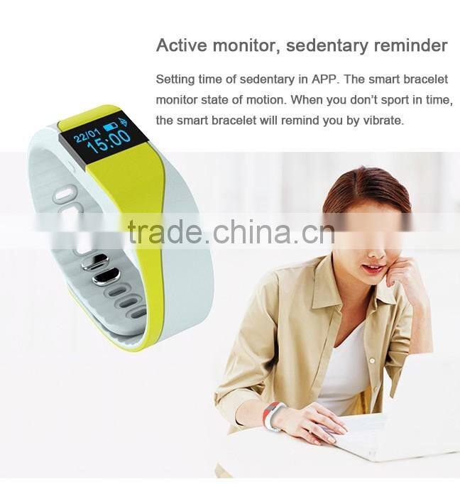 2016 hot sell heart rate smart wrist support Android 4.4 above and other IOS7.1 or above iphone
