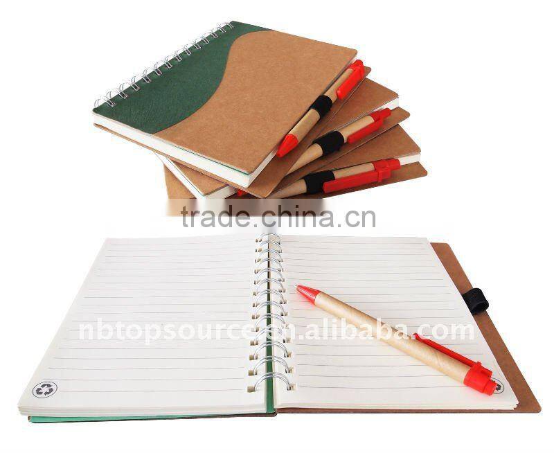 Recycled Notebook With Sticky Notes And Pen