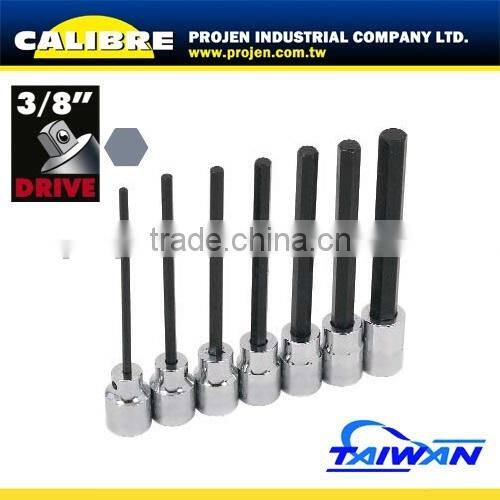 CALIBRE 7pc 3/8"Dr Long Ball End Hex Socket