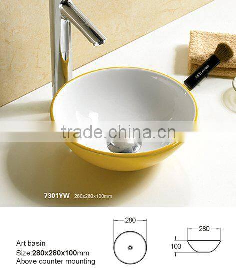 Popular Table Top Bathroom Basin without Overfall Gap