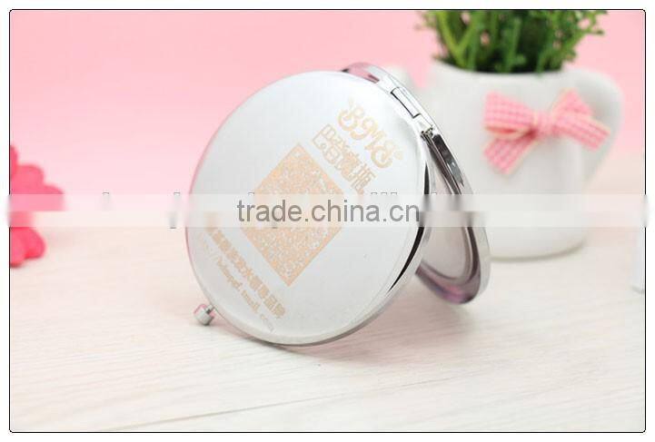 Silver color 3D Doll decoration pocket mirror , promotion gifts