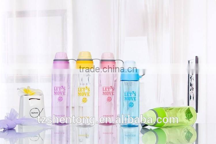 Narrow mouth portable bpa free plastic drinking water bottle
