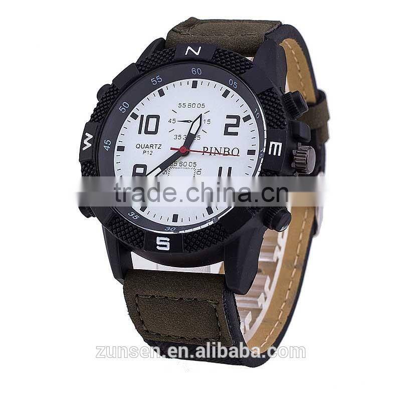 2016 Hot Fashion Luxury Men Quartz Watch Women Leather Sports Wrist Watch Relogio Masculino for Unisex