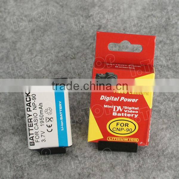 3.7V 1950mAh NP-90 Battery For CASIO FH100BK, EX-H10, EX-H15, EX-H20G Camera Battery