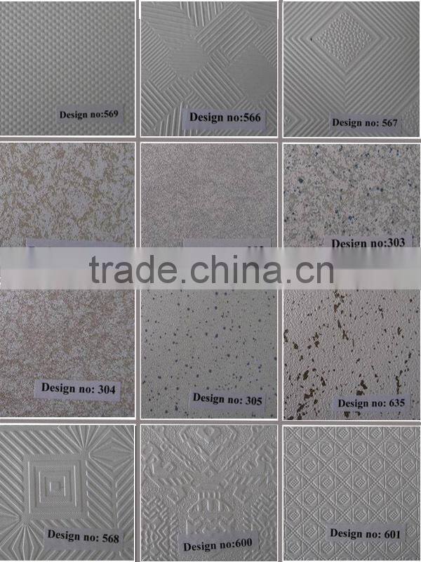 2015 fashion beautiful pattern ceiling grid types with 15- year quality guarantee from Hebei ceiling factory