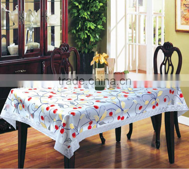 anti-slip table cloth, material EVA, 137*183cm flower printed table cover
