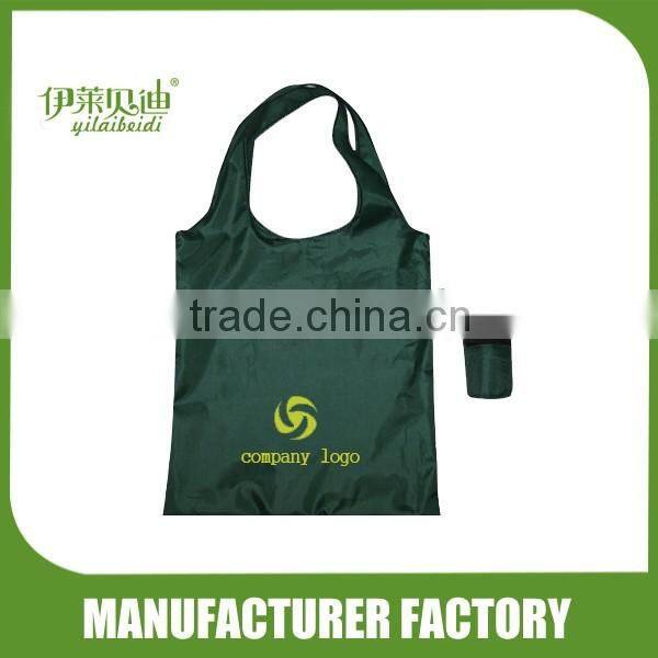 Single layer folding bag with handle