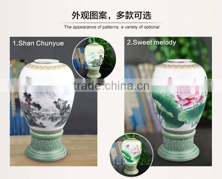 Wooden porcelain led vintage table light table lamp home decor light table