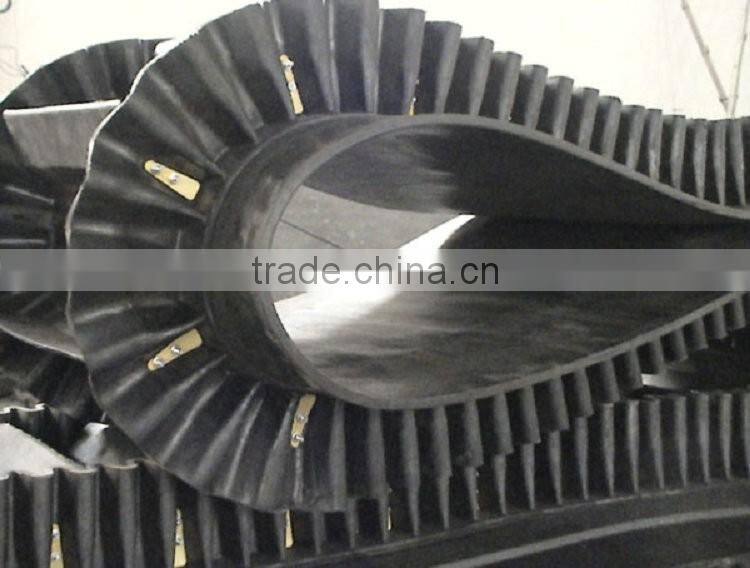 Export products polyester corrugated sidewall conveyor belt from alibaba shop