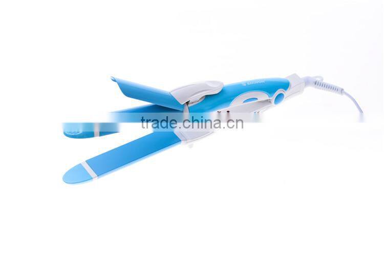 Good quality fashion 2 in 1 multi function hair curlers and hair straighteners