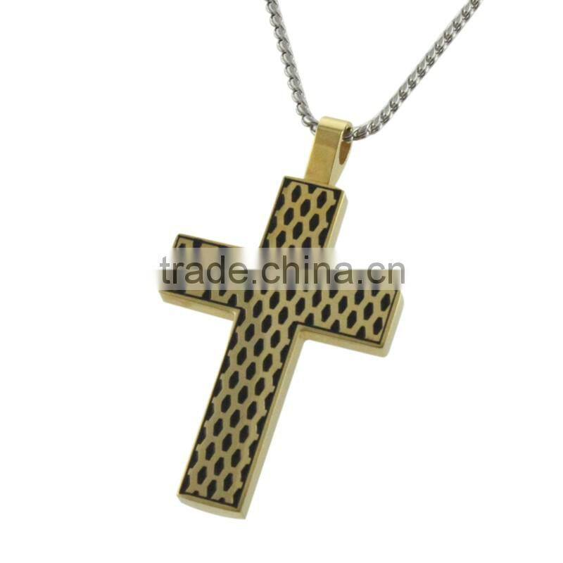 Fashion simple black plated sideway cross pendant and charms for jewelry