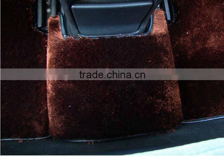 Brown Hand tufted shaggy car mat