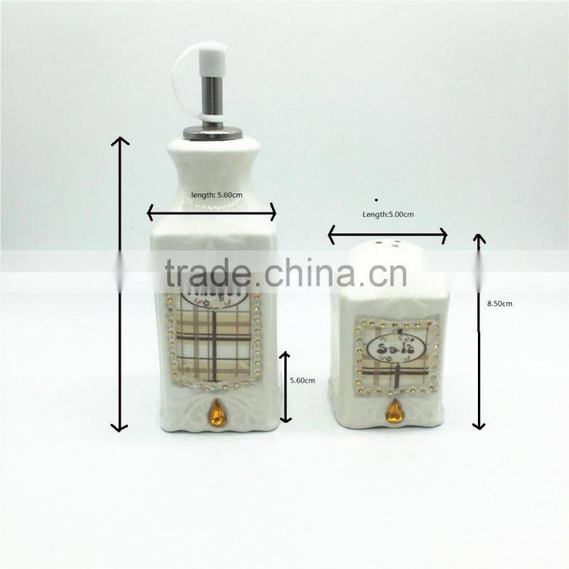 Factory supply eco-friendly square shape ceramic flower pattern pot