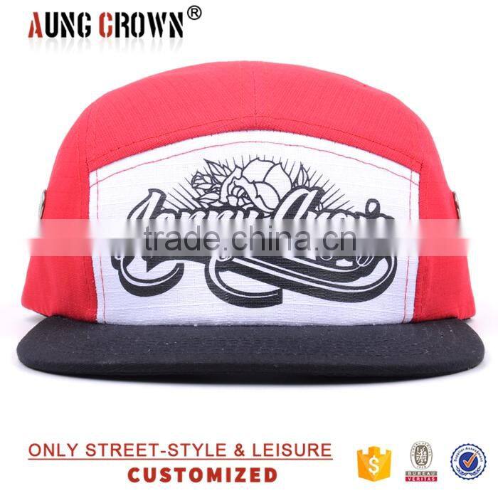 newest 5 panels cap/custom snapback 5 panel/5 panel cap camp hat