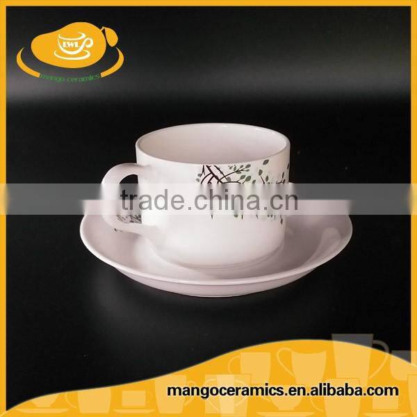 Classical design modern porcelain tea coffee cup and saucer