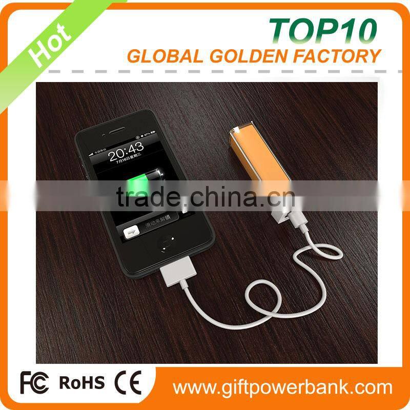 Back up battery lipstick shape 2200mAH power bank for smart phones