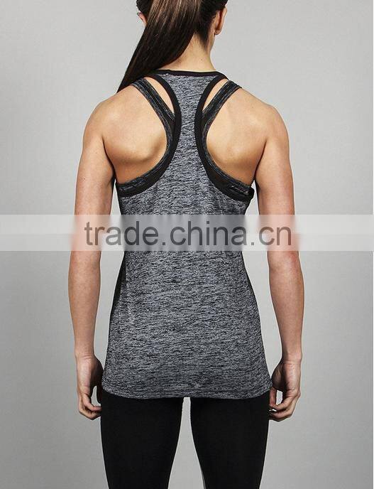 Custom nylon spandex womens gym yoga tank top
