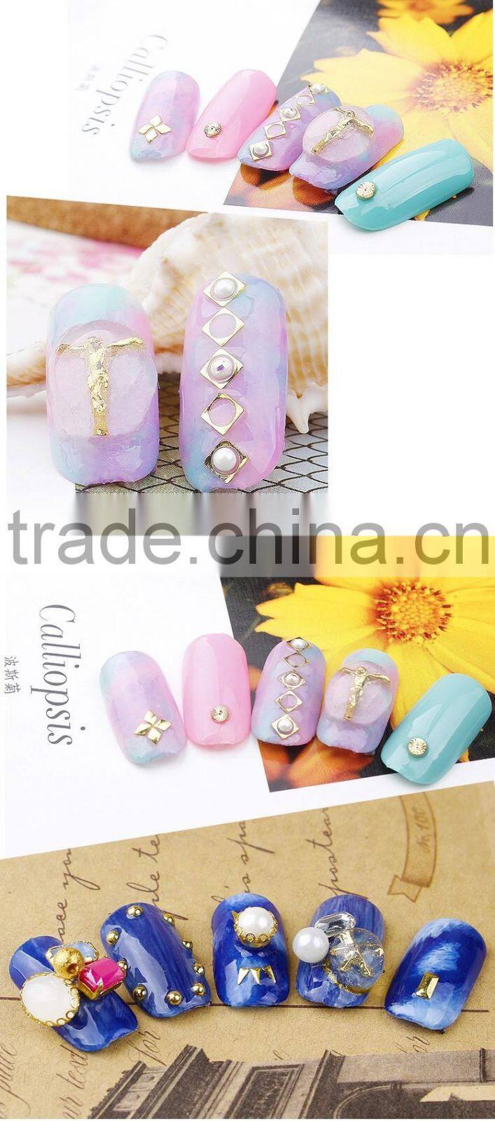 2016 New Arrival High Quality Gold Silver Metallic Nail Design Beauty Alloy Rivet Nail Art Charms