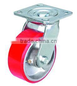 cast iron PU caster