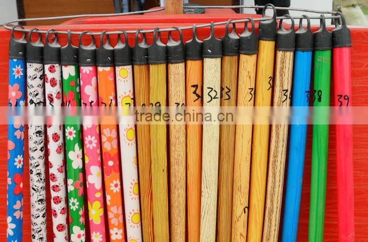 PVC coated wooden broom mop handle made in China