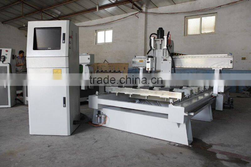 Vacuum table piece NC control two rotary spindle wood working cnc router
