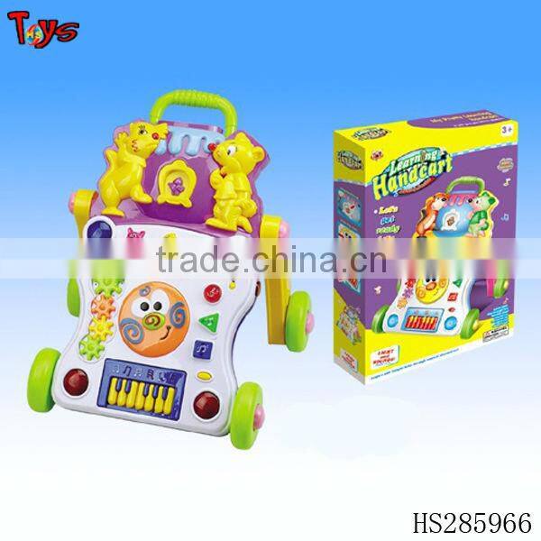Top quality recorder baby toys with music and light baby handcart