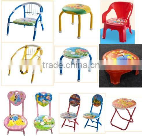 Comfortable Colorful Printed Metal Dining Room Kid Chair