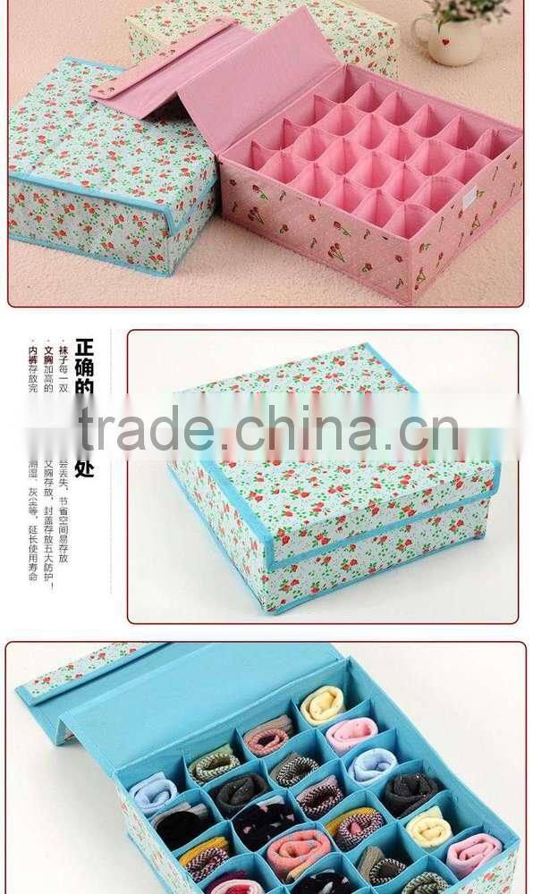 24 grid underwear storage box,multifunctional foldable socks underwear storage bag,storage tools