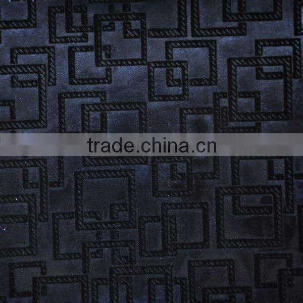 PU flocked synthetic leather meter price with good quality