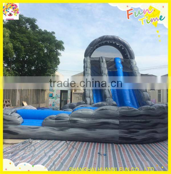 2016 Newest jumping castles giant inflatable double lane slip slide
