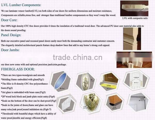 Good quality fiberglass door WG-8'F01