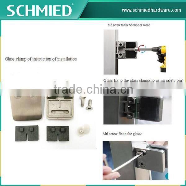 glass balustrade fittings stainless steel glass fittings square glass clamps