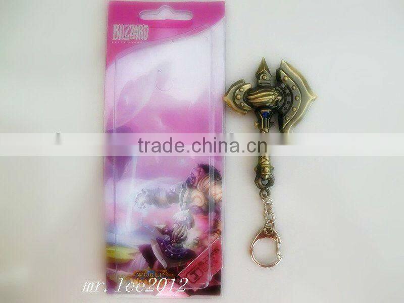 2013 Fashion WOW World of Warcraft cosplay Metal keychain cell phone strap Gift