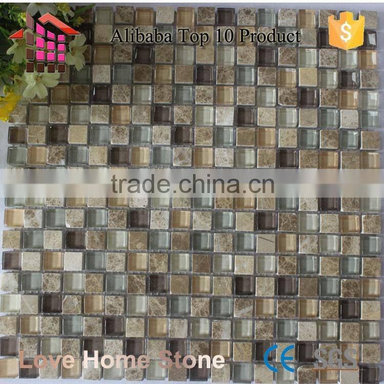 2016 Newest Design Stone Mixed Glass Mosaic For Wall Decoration