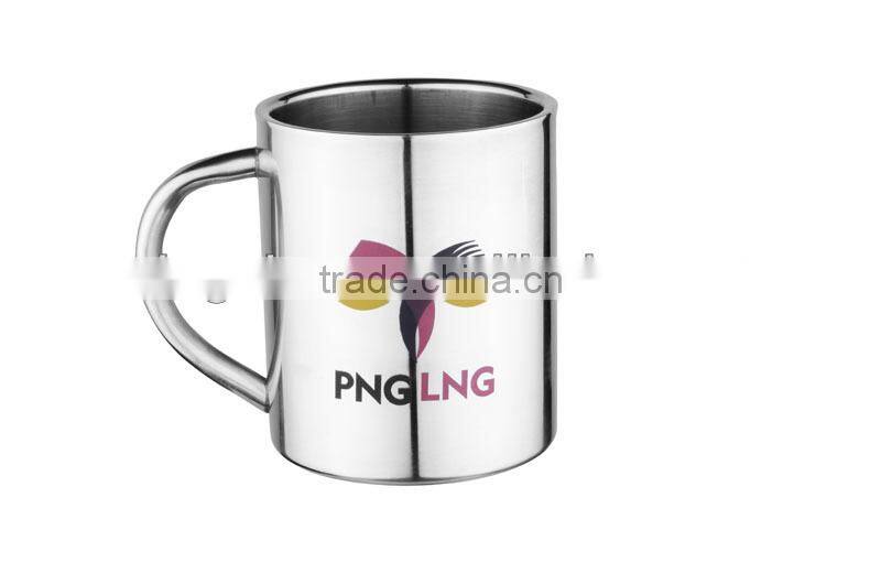 Stainless steel coffee mug220/300/400ml steel handle mug