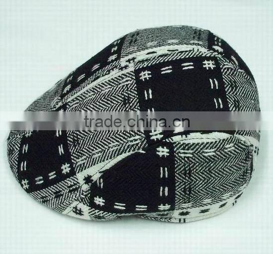 2013 customized checked german cap,newsboy cap,Ivy Hats
