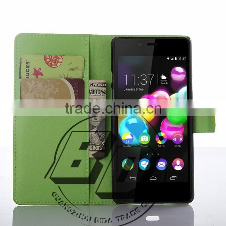 Top Selling Durable Magnetic flip leather wallet case with card slots For Wiko Highway pure leather case fast delivery